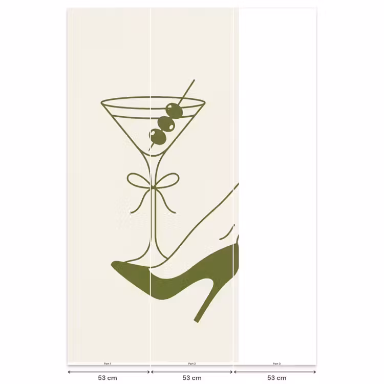 Behang - Drank - Martini - Hoge hak - Mode - Groen — 6