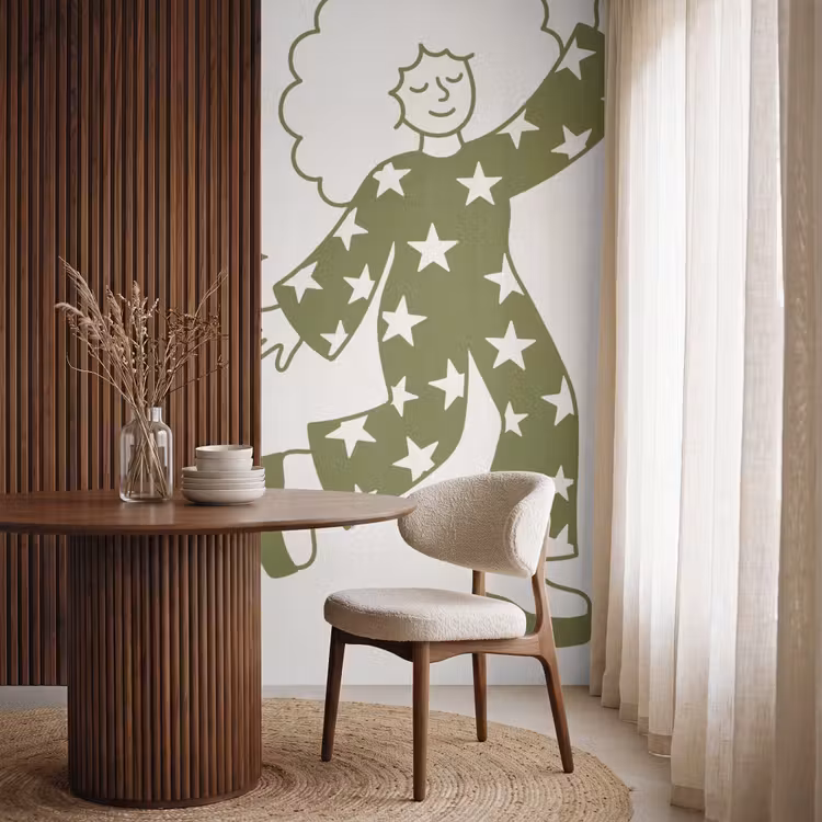 Behang - Mensen - Dansend - Feest - Vintage - Groen — 4