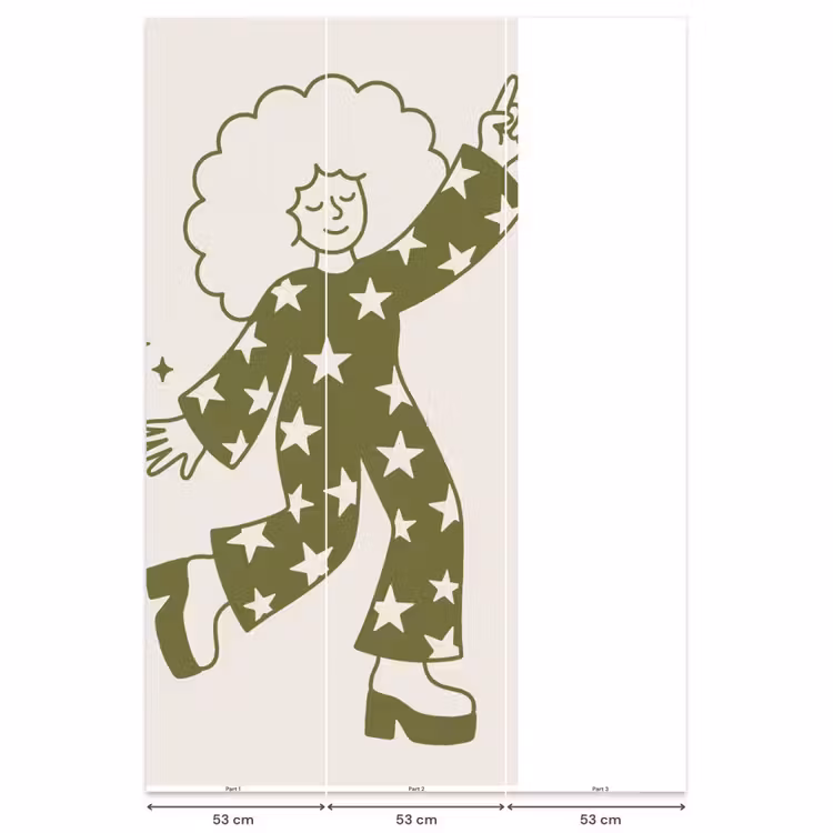 Behang - Mensen - Dansend - Feest - Vintage - Groen — 6