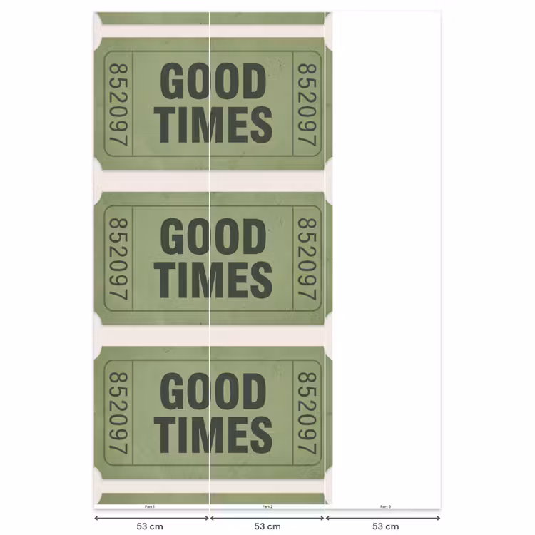 Behang - Kaartje - Vintage - Groen - Evenement - Collectie — 6