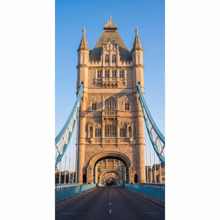 Behang - Brug - Toren - Architectuur - Klassiek - Blauw — 2