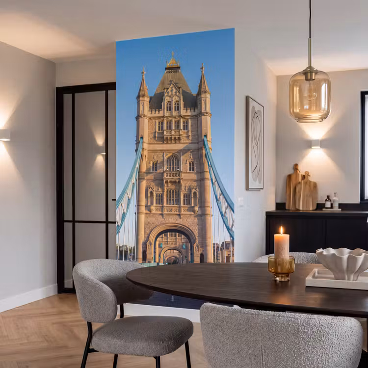 Behang - Brug - Toren - Architectuur - Klassiek - Blauw — 5