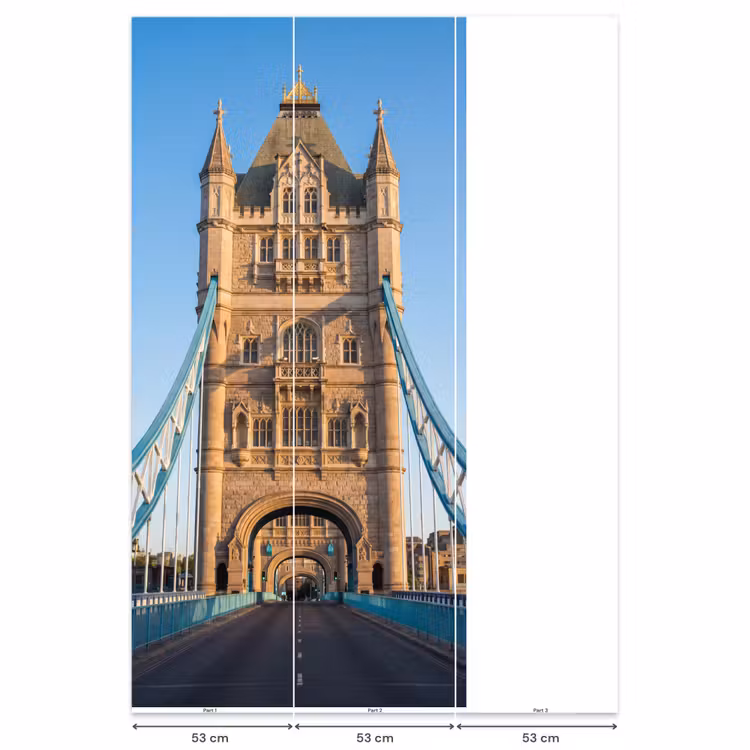 Behang - Brug - Toren - Architectuur - Klassiek - Blauw — 6