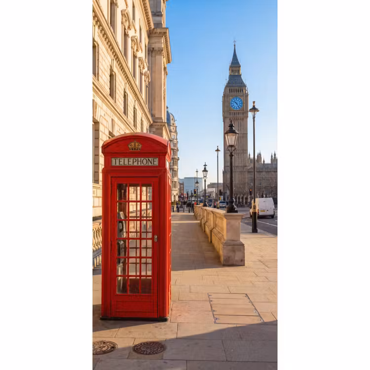 Behang - Telefooncel - Rood - Londen - Stad - Architectuur — 2