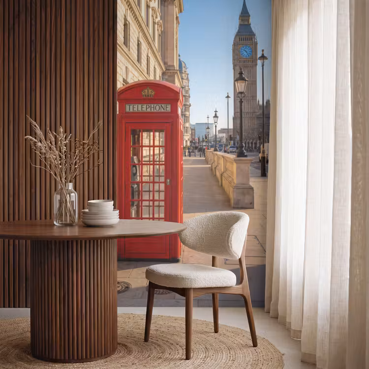 Behang - Telefooncel - Rood - Londen - Stad - Architectuur — 4