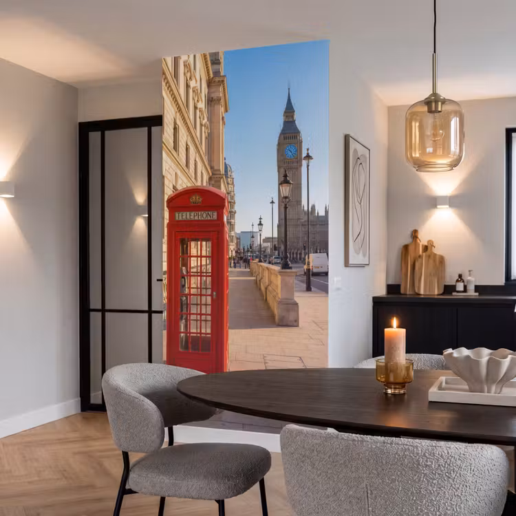 Behang - Telefooncel - Rood - Londen - Stad - Architectuur — 5