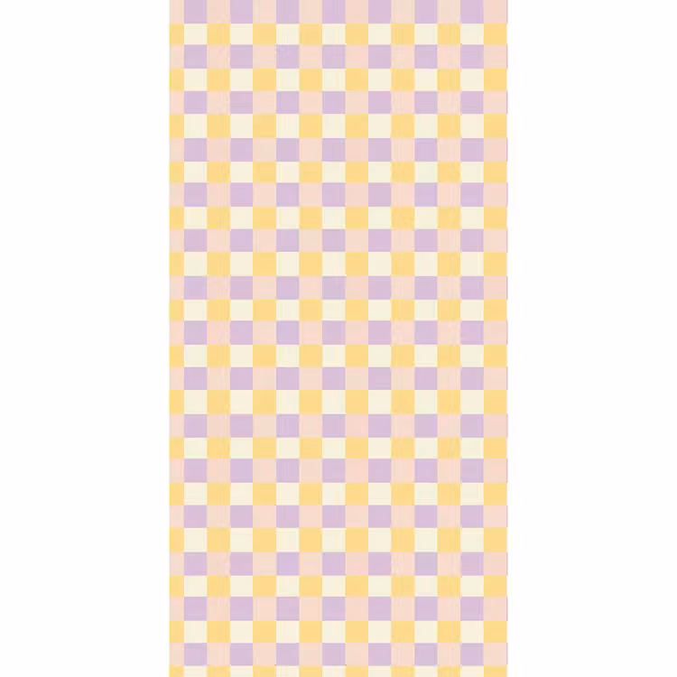 Behang - Blokjes - Lila - Geel β 2