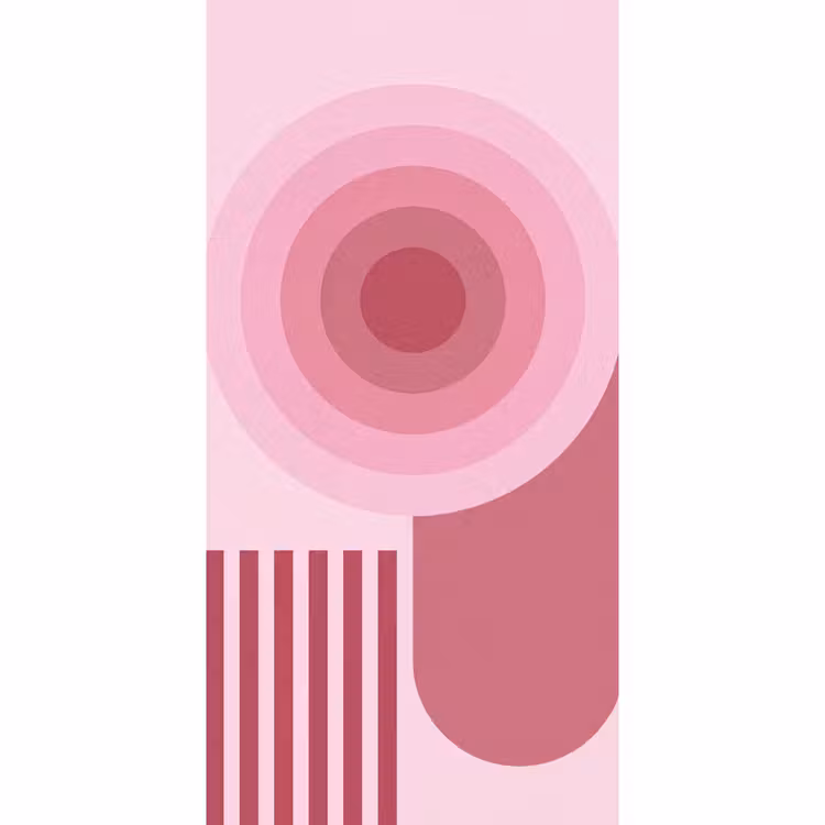 Behang - Abstract - Cirkels - Strepen - Modern - Roze — 2