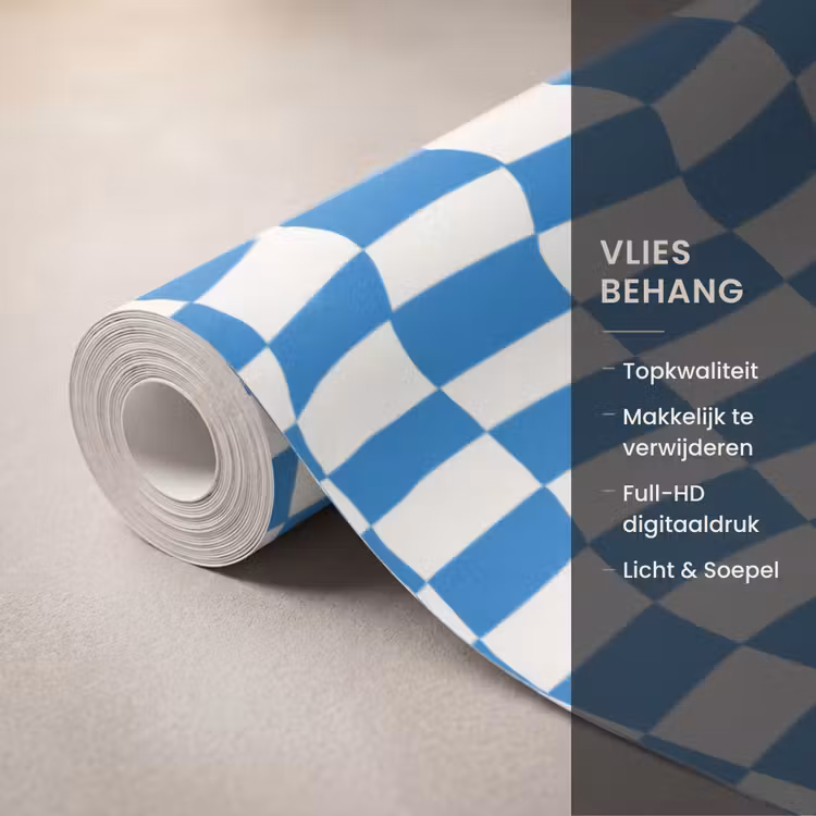 Behang - Golvend - Patroon - Blauw — 3