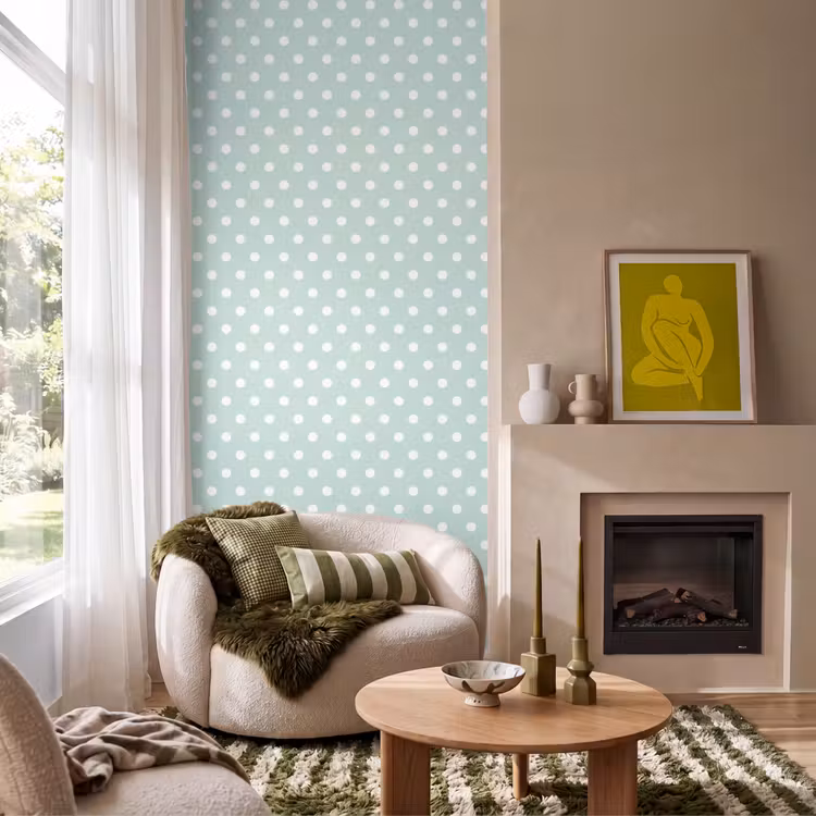 Behang - Klassiek - Polka - Groen — 1