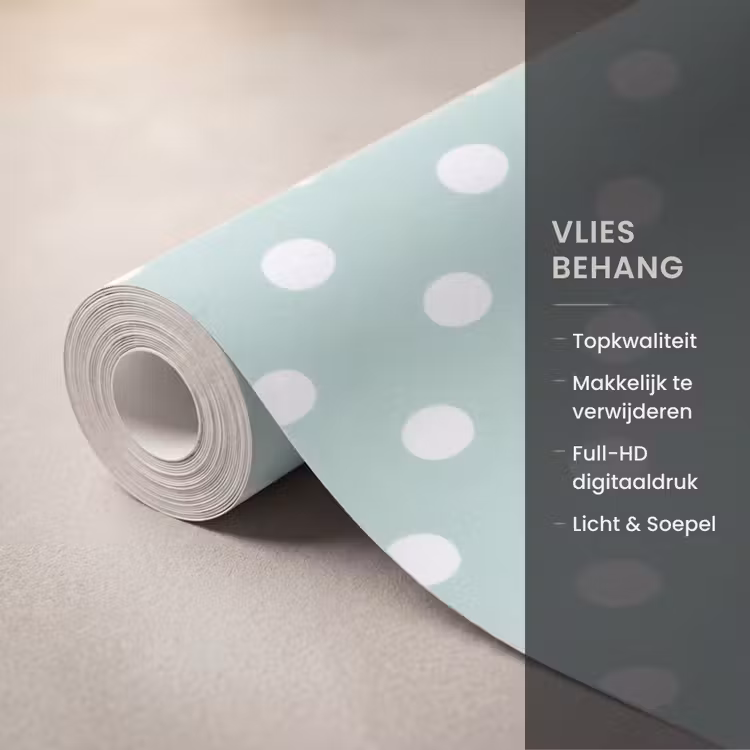 Behang - Klassiek - Polka - Groen — 3