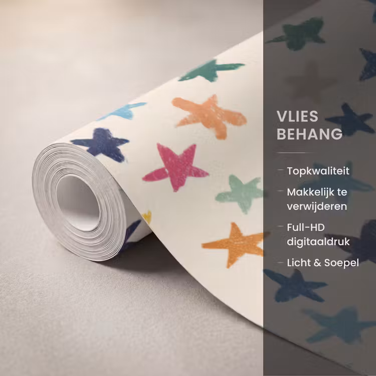 Behang - Patroon - Sterren - Kleurrijk — 3