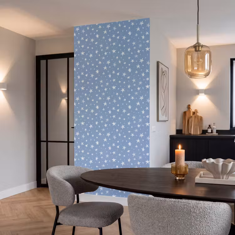Behang - Sterretjes - Patroon - Blauw — 5