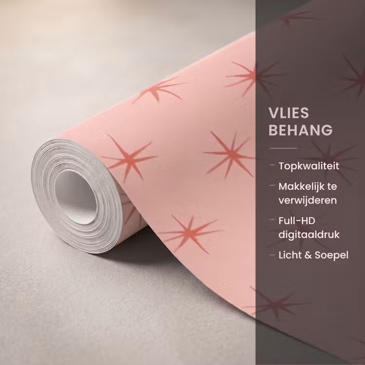 Behang - Sterretjes - Patroon - Oranje — 3