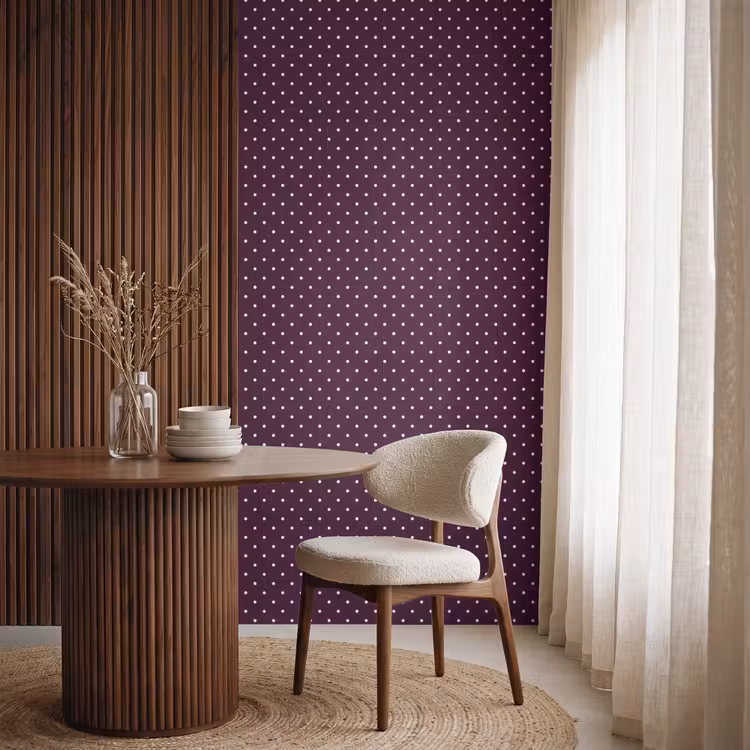 Behang - Stippen - Modern - Paars — 4