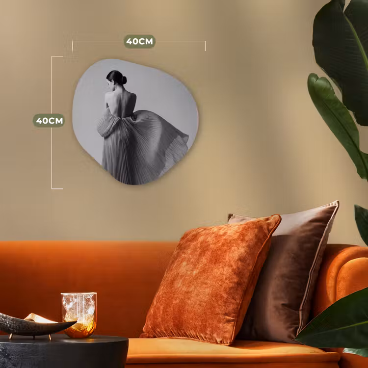 Organisch schilderij - Forex - Vrouw - Rug - Textuur - Zwart - Wit - Elegant — 4