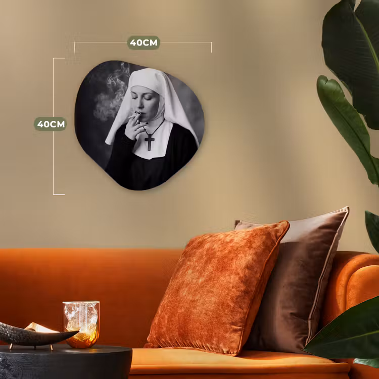 Organisch schilderij - Forex - Non - Roken - Portret - Zwart - Wit - Rebels — 4