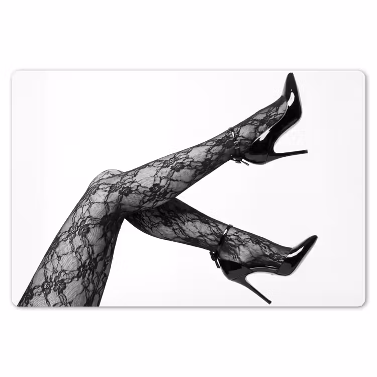 Placemat - 6 stuks - Benen - Kant - Hakken - Zwart - Wit - Uitdagend — 7