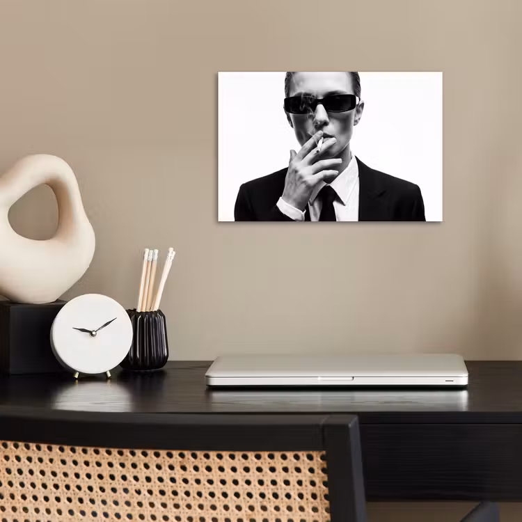 Poster - Portret - Pak - Roken - Zwart - Wit - Stoer — 2