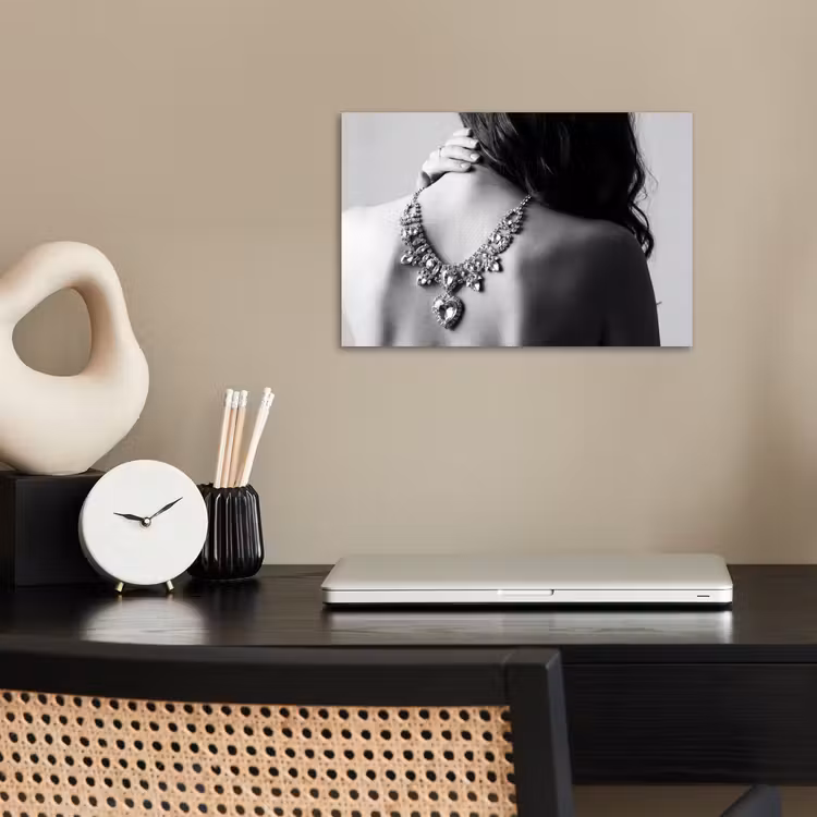 Poster - Vrouw - Ketting - Fashion - Zwart - Wit — 2