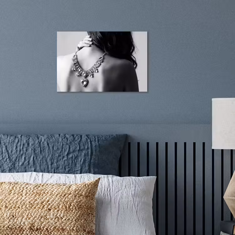 Poster - Vrouw - Ketting - Fashion - Zwart - Wit — 3