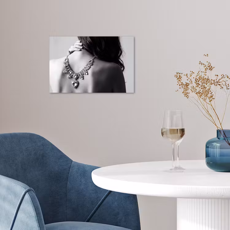 Poster - Vrouw - Ketting - Fashion - Zwart - Wit — 4