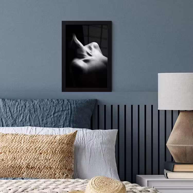 Poster met lijst - Lichaam - Vormen - Abstract - Zwart - Wit - Sensueel — 3