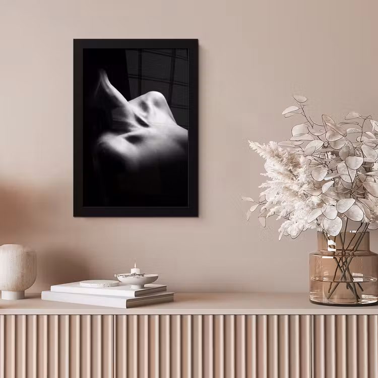 Poster met lijst - Lichaam - Vormen - Abstract - Zwart - Wit - Sensueel — 5
