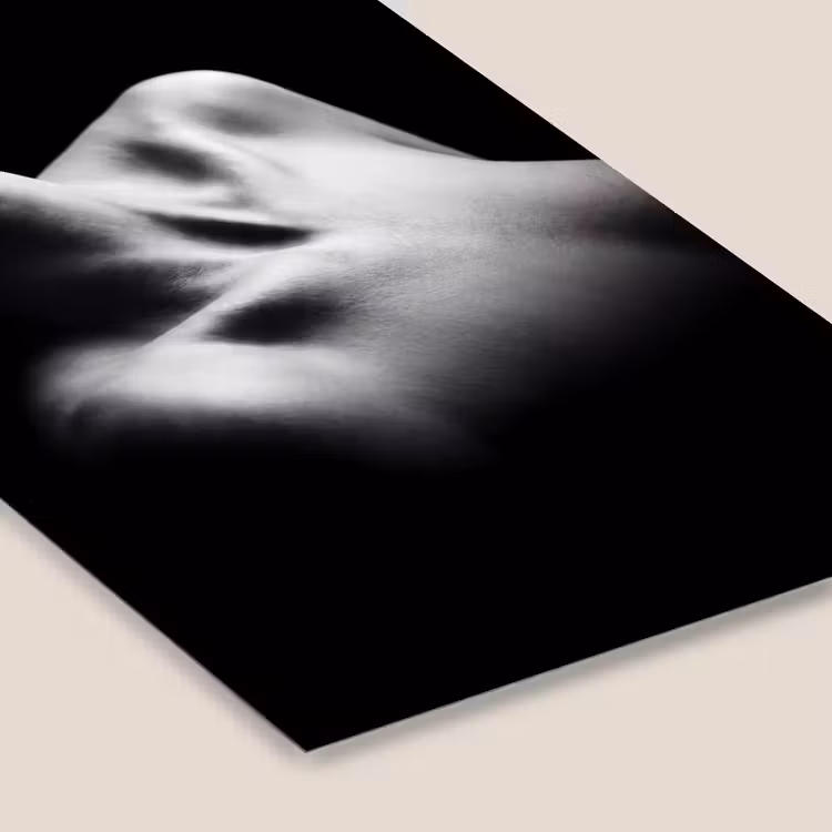 Poster met lijst - Lichaam - Vormen - Abstract - Zwart - Wit - Sensueel — 7