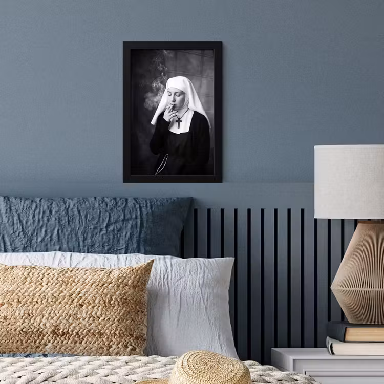 Poster met lijst - Non - Roken - Portret - Zwart - Wit - Rebels — 3