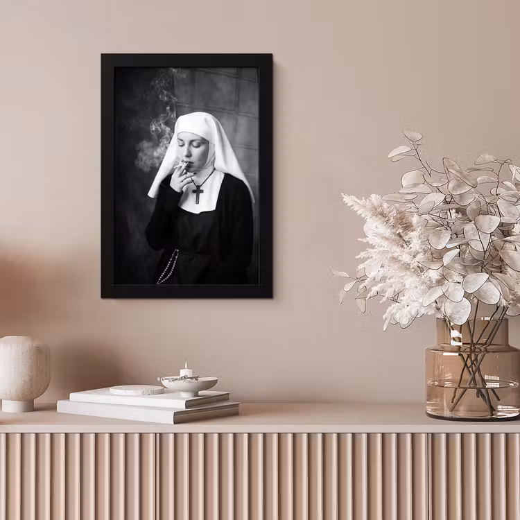 Poster met lijst - Non - Roken - Portret - Zwart - Wit - Rebels — 5