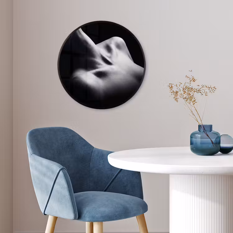 Ronde fotolijst - Lichaam - Vormen - Abstract - Zwart - Wit - Sensueel — 4