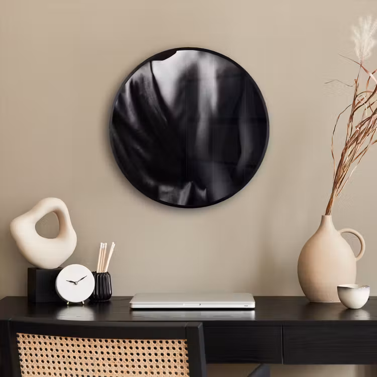 Ronde fotolijst - Schouder - Zijde - Rug - Zwart - Wit - Elegant — 3