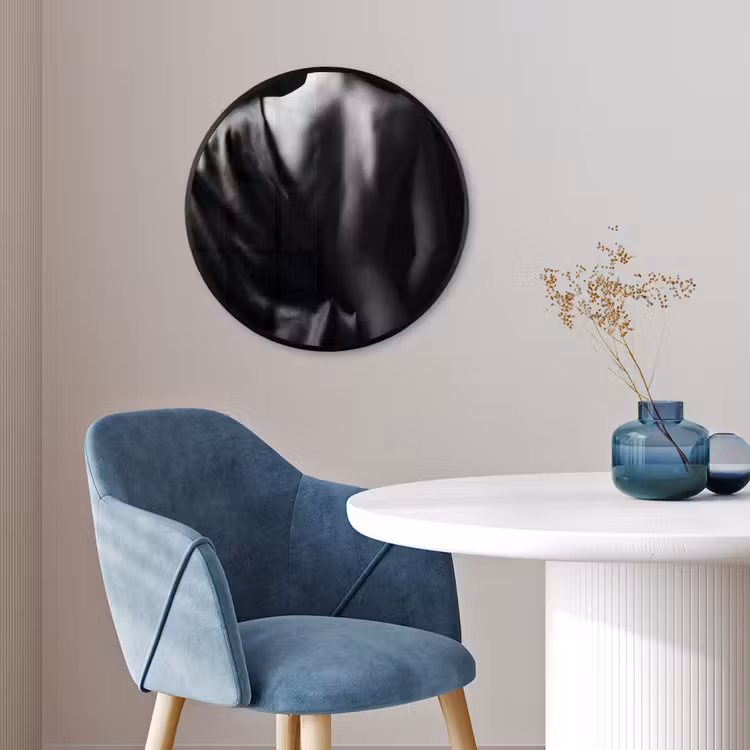 Ronde fotolijst - Schouder - Zijde - Rug - Zwart - Wit - Elegant — 4