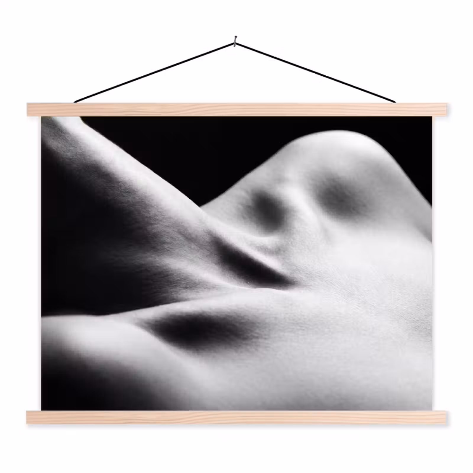Schoolplaat - Lichaam - Vormen - Abstract - Zwart - Wit - Sensueel — 1