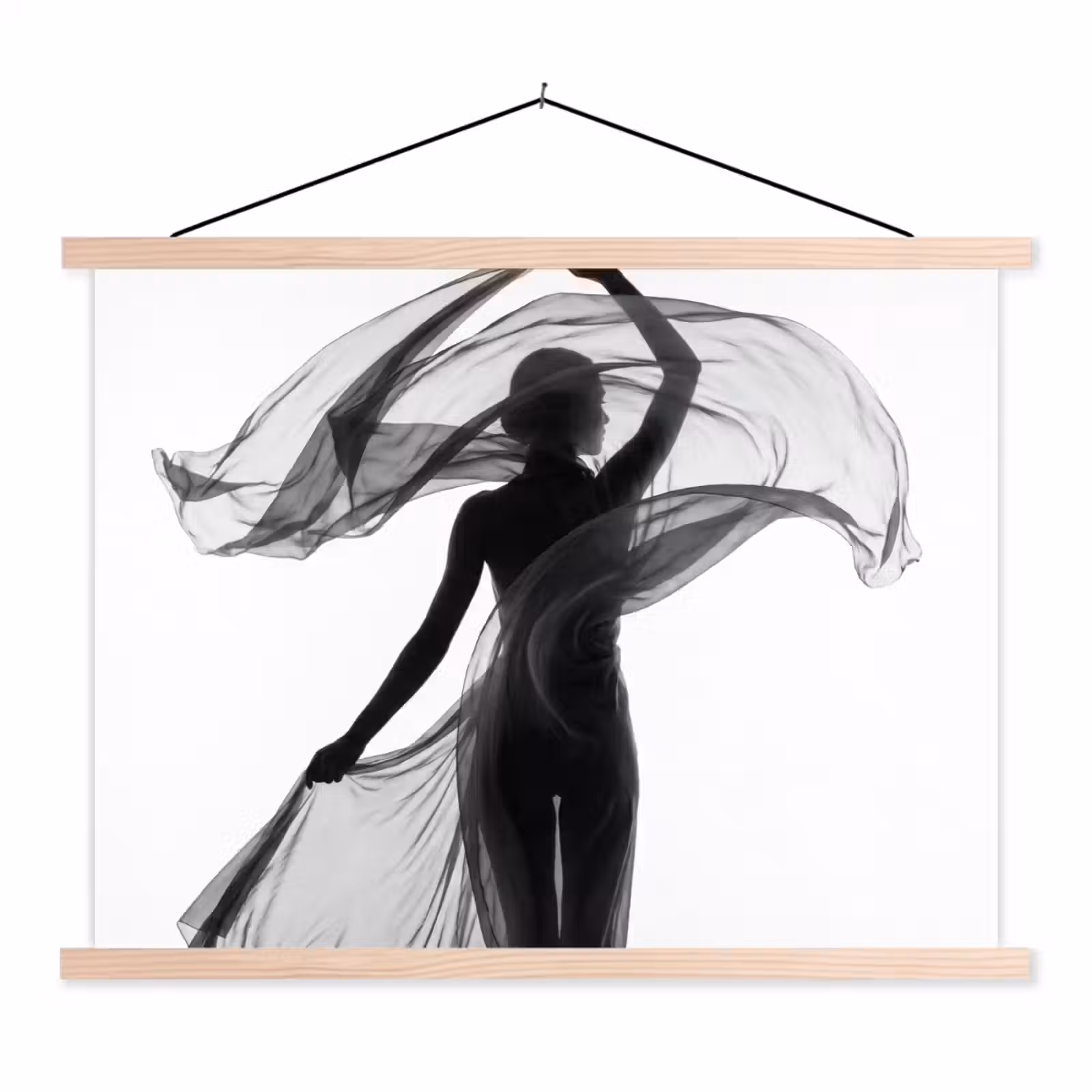 Schoolplaat - Vrouw - Sluier - Portret - Zwart - Wit - Artistiek — 1