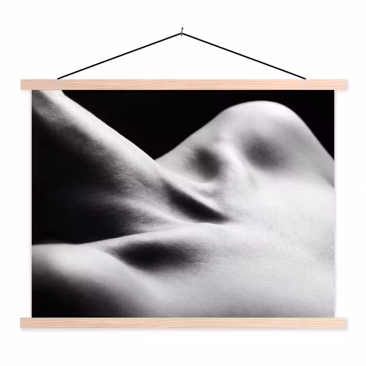 Schoolplaat - Lichaam - Vormen - Abstract - Zwart - Wit - Sensueel — 1