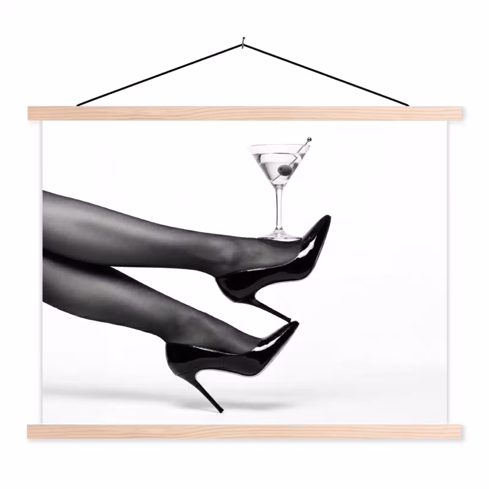 Schoolplaat - Benen - Hakken - Glas - Zwart - Wit - Speels — 1