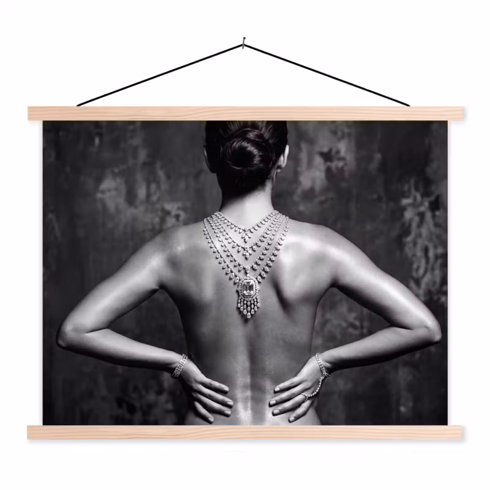 Schoolplaat - Rug - Ketting - Portret - Zwart - Wit - Glamour — 1