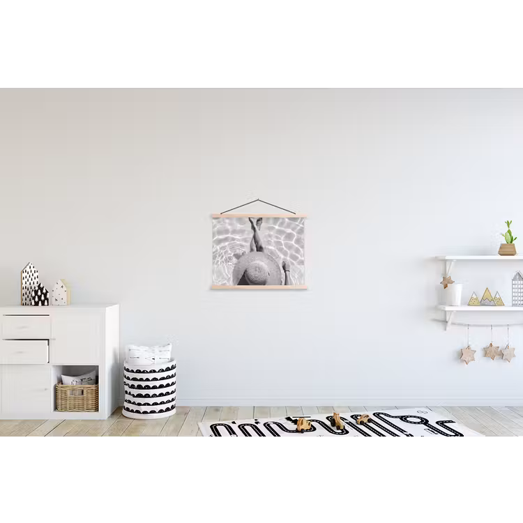 Schoolplaat - Zwembad - Hoed - Water - Zwart - Wit - Zomers — 3
