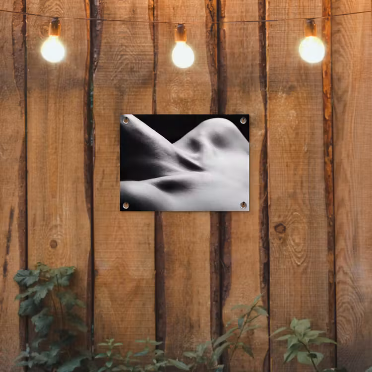 Tuinposter - Lichaam - Vormen - Abstract - Zwart - Wit - Sensueel — 2