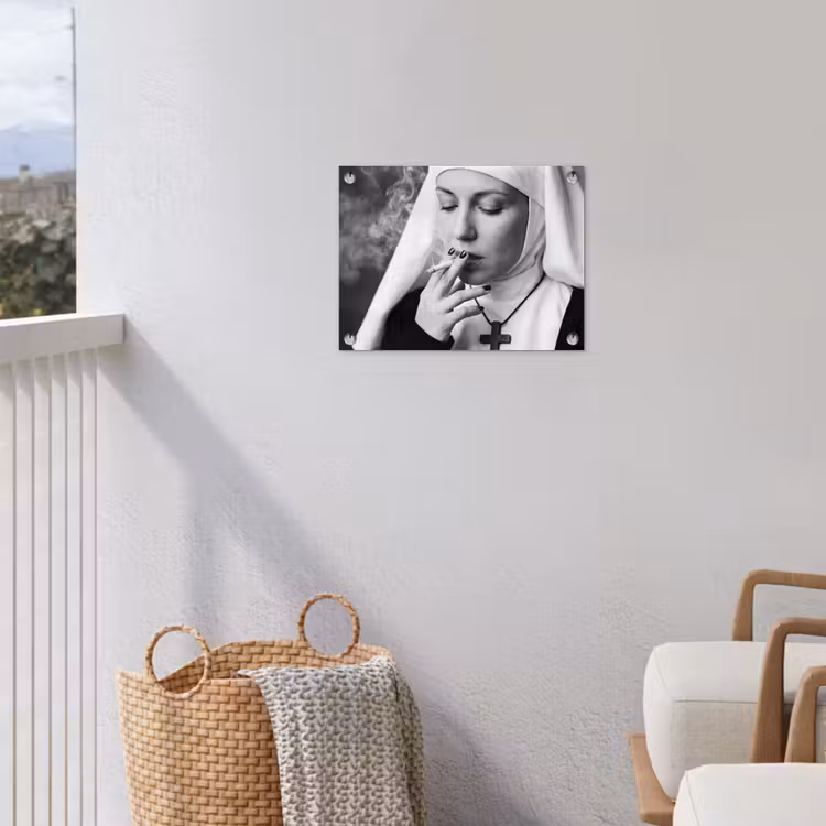 Tuinposter - Non - Roken - Portret - Zwart - Wit - Rebels — 3