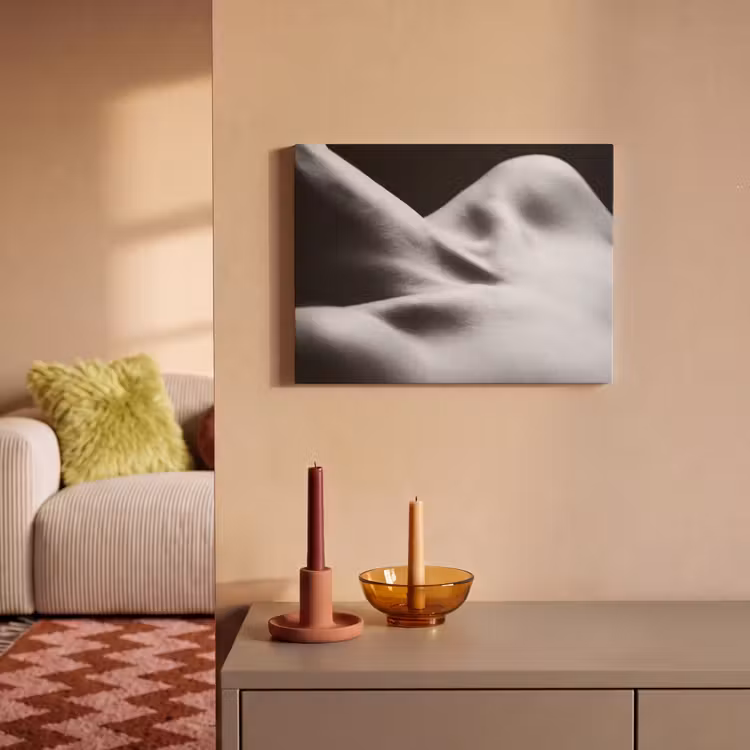 Akoestisch schilderij - Lichaam - Vormen - Abstract - Zwart - Wit - Sensueel — 2