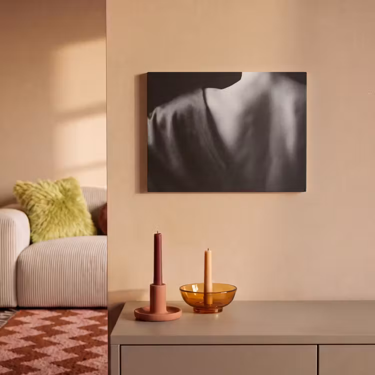 Akoestisch schilderij - Schouder - Zijde - Rug - Zwart - Wit - Elegant — 2