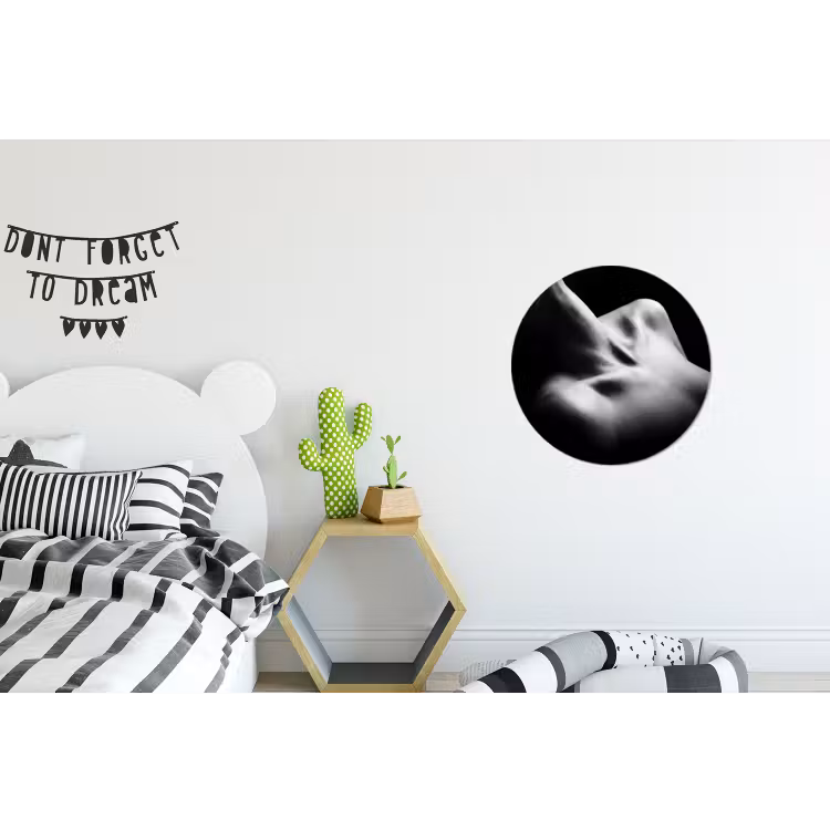 Wandcirkel - Aluminium - Lichaam - Vormen - Abstract - Zwart - Wit - Sensueel — 5