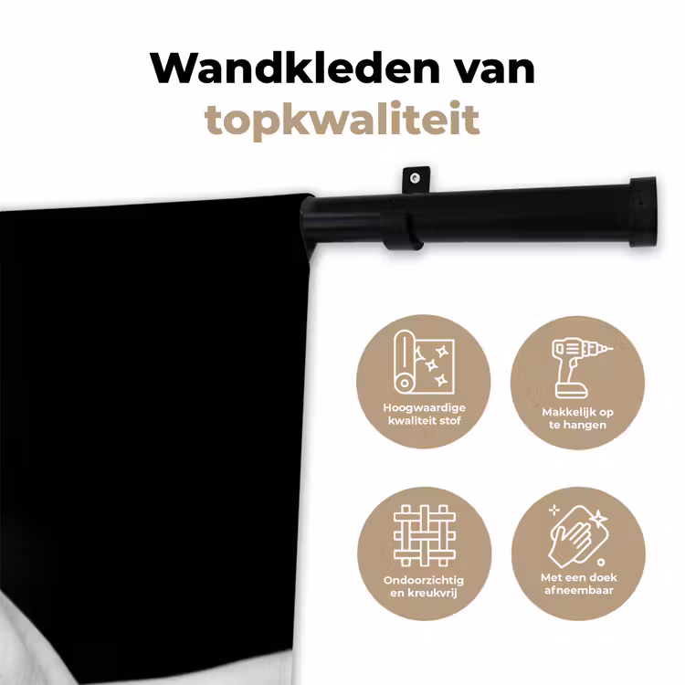 Wandkleed - Gezicht - Schaduw - Bladeren - Zwart - Wit - Intiem — 3