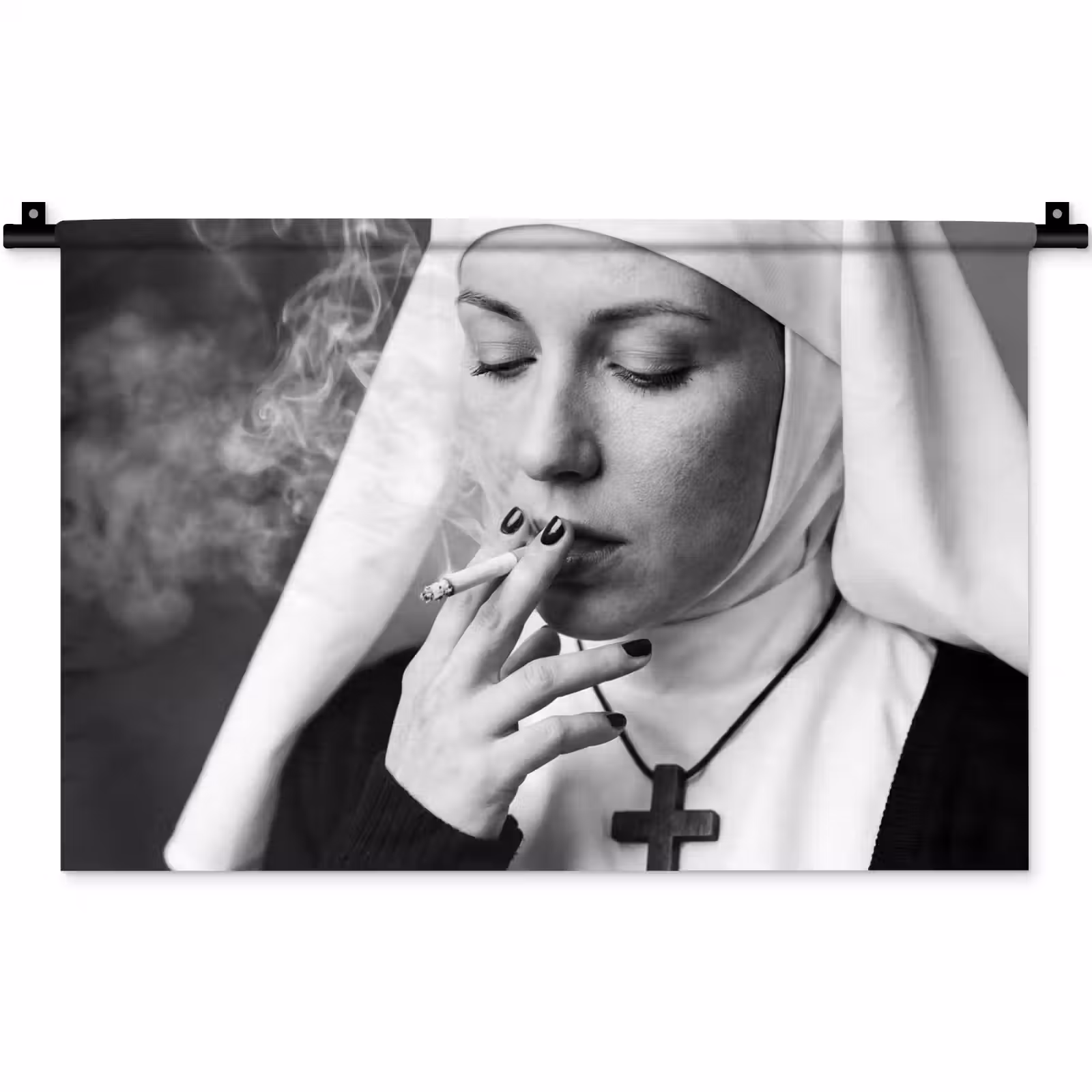 Wandkleed - Non - Roken - Portret - Zwart - Wit - Rebels — 1