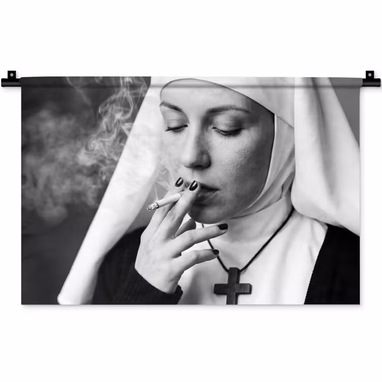 Wandkleed - Non - Roken - Portret - Zwart - Wit - Rebels — 1