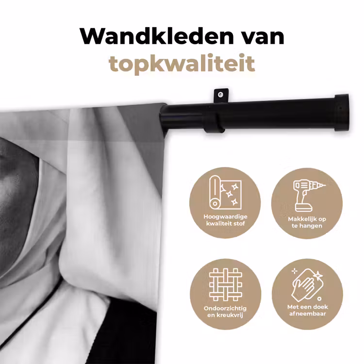 Wandkleed - Non - Roken - Portret - Zwart - Wit - Rebels — 3