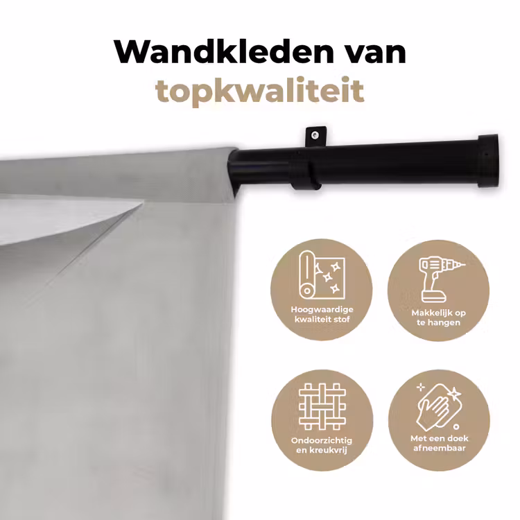 Wandkleed - Vrouw - Profiel - Hoed - Zwart - Wit - Minimalistisch — 3